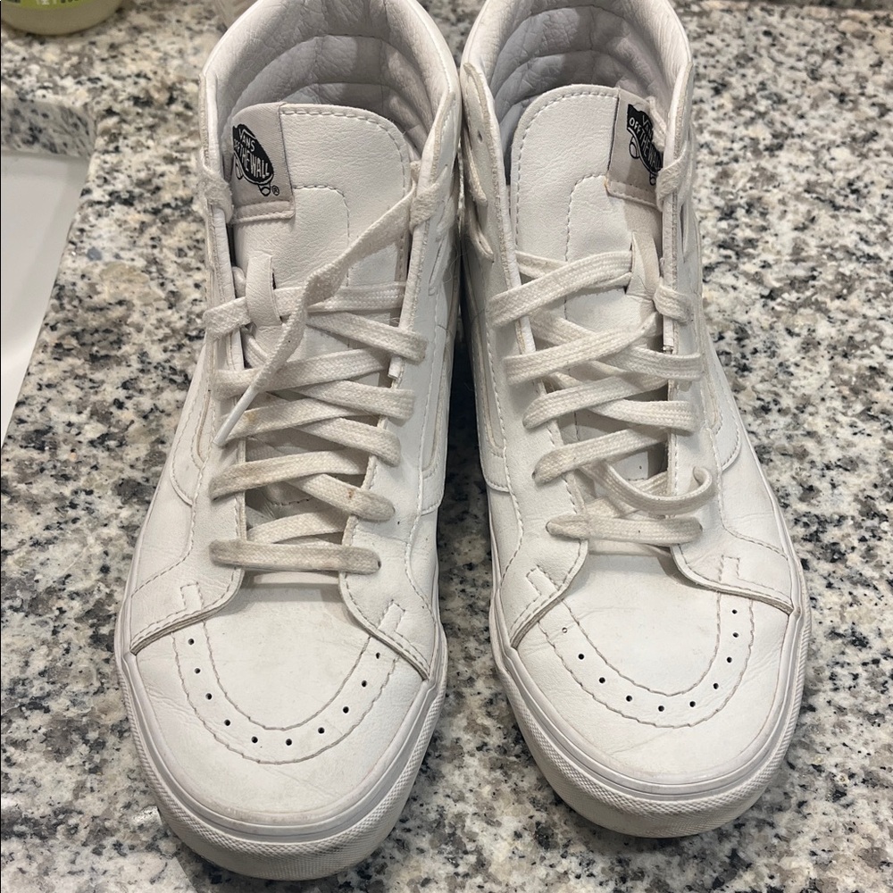 Vans Sk8-Hi All White Leather